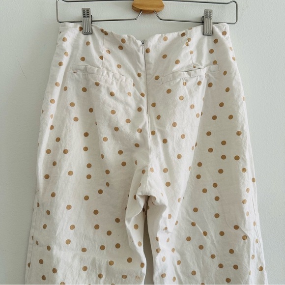Revolve LPA Linen Polka Dot Cropped Pants Sz M - Picture 8 of 12